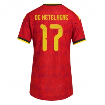 Billige Fotballdrakt Belgia Charles De Ketelaere #17 Replika Hjemmedrakt Dame VM 2026 Kortermet